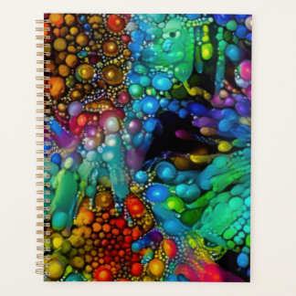 Psychedelic Bubble Burst Abstract Daisies  Planner
