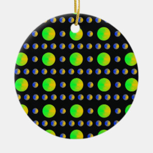 Psychedelic Bubbles Ceramic Tree Decoration