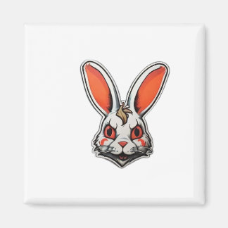 Psychedelic Bunny psycho classic  Magnet