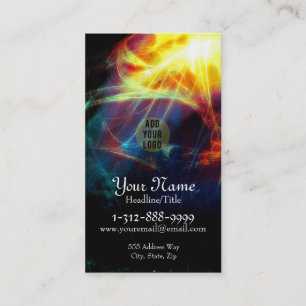 Psychedelic Burst Fractals Business Card