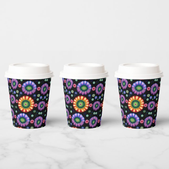 Psychedelic Burst Paper Cups (Multi)