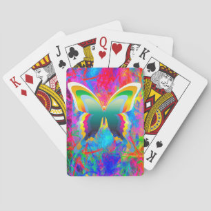 Psychedelic Butterflies Playing Cards