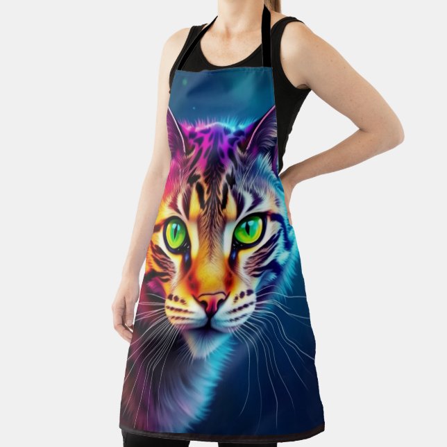  psychedelic Cat Apron (Insitu)