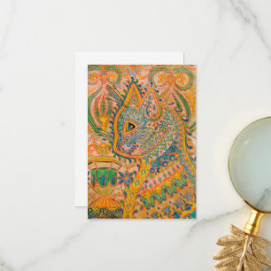 Psychedelic Cat by Louis Wain Thank You Card