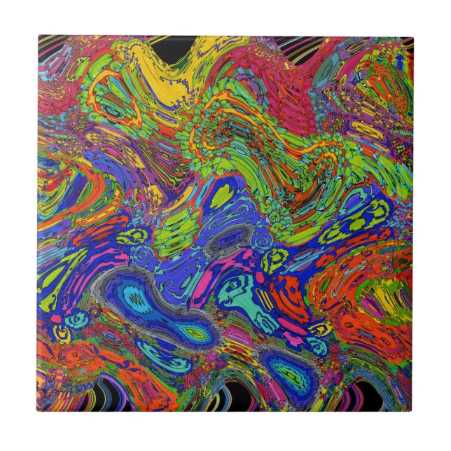 Psychedelic Ceramic Tile (Front)