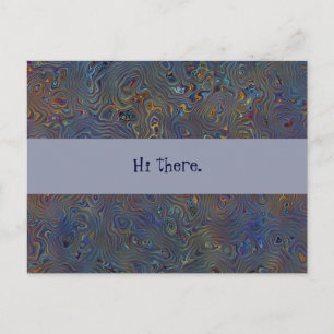 Psychedelic Chaos Abstract Postcard