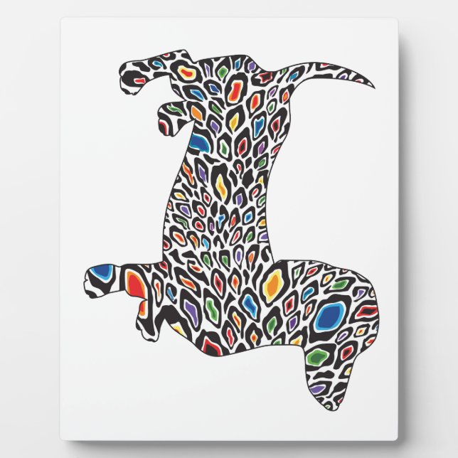 Psychedelic Cheetah Doxie Plaque (Front)
