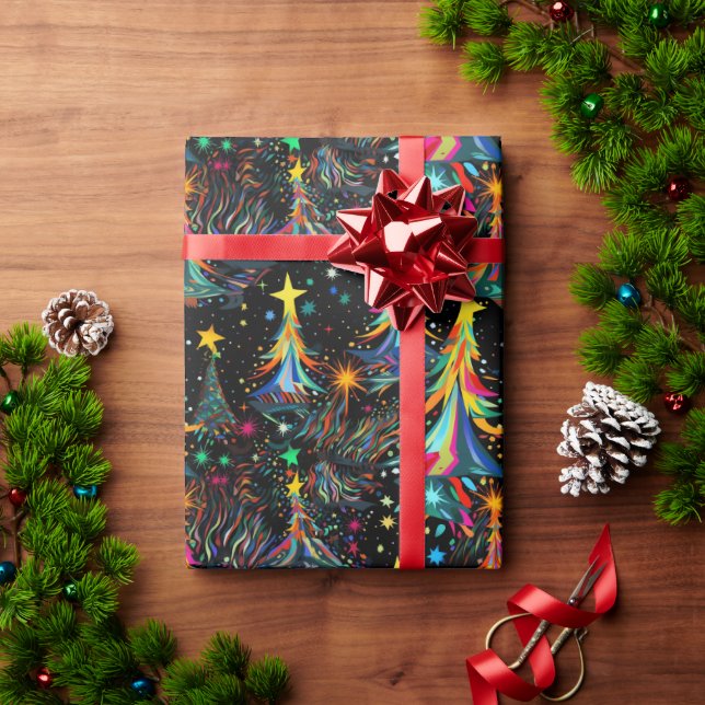 Psychedelic Christmas #1 Wrapping Paper (Holiday Gift)