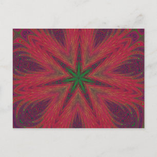 Psychedelic Christmas Kaleidoscope Holiday Postcard