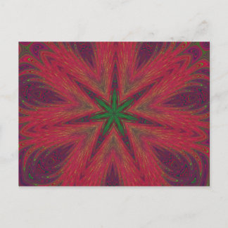 Psychedelic Christmas Kaleidoscope Holiday Postcard