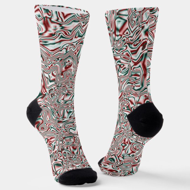 Psychedelic Christmas Socks (Angled)
