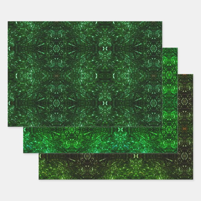 psychedelic christmas wrapping paper sheet (Set)