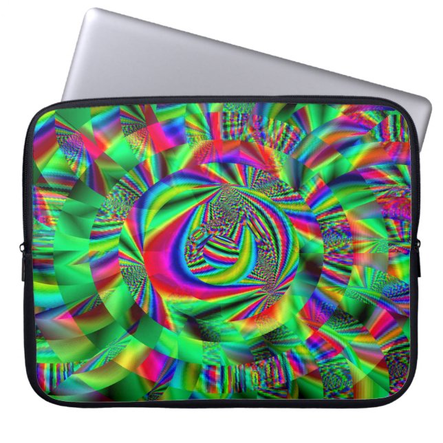 Psychedelic Circles...... Laptop Sleeve (Front)