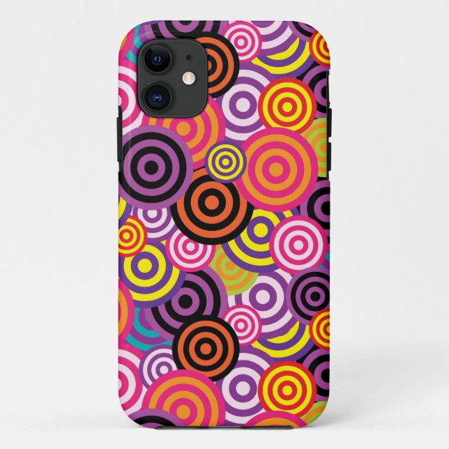 psychedelic circles phone case (Back)