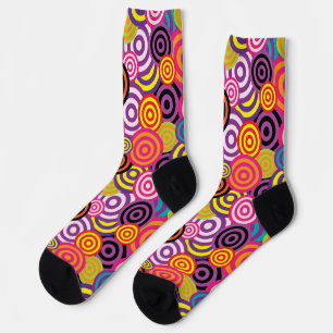 psychedelic circles socks