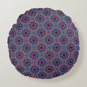 Psychedelic Circles Throw Pillow