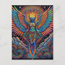 Psychedelic Colorful Angel Art