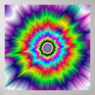 Psychedelic Colour Explosion Poster