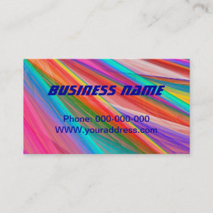 Psychedelic Colourful Abstract Fractal Art Business Card