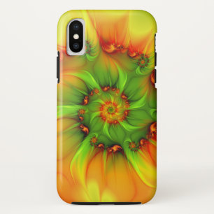 Psychedelic Colourful Modern Abstract Fractal Art iPhone XS Case