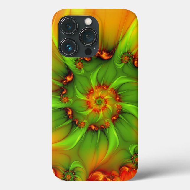Psychedelic Colourful Modern Abstract Fractal Art Case-Mate iPhone Case (Back)