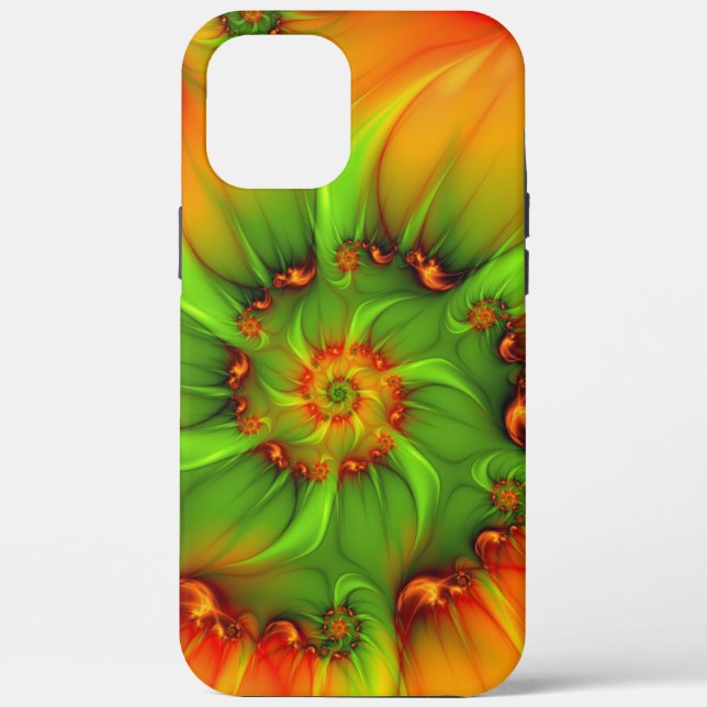 Psychedelic Colourful Modern Abstract Fractal Art Case-Mate iPhone Case (Back)