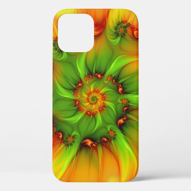 Psychedelic Colourful Modern Abstract Fractal Art Case-Mate iPhone Case (Back)