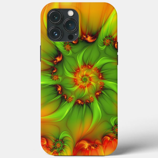 Psychedelic Colourful Modern Abstract Fractal Art Case-Mate iPhone Case (Back)