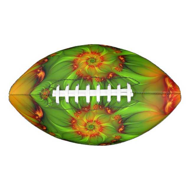 Psychedelic Colourful Modern Abstract Fractal Art Football (Front)