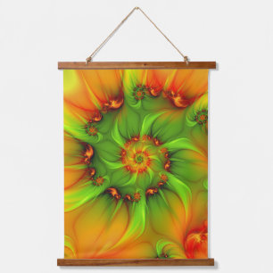 Psychedelic Colourful Modern Abstract Fractal Art Hanging Tapestry