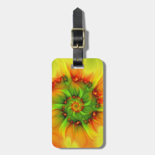 Psychedelic Colourful Modern Abstract Fractal Art Luggage Tag