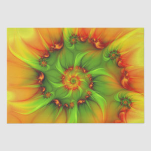 Psychedelic Colourful Modern Abstract Fractal Art Tissue Paper