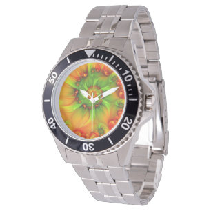 Psychedelic Colourful Modern Abstract Fractal Art Watch