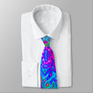 Psychedelic colourful Neck Tie abstract