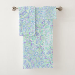 Psychedelic Colourful Pastel Ornate Hippie Mandala Bath Towel Set