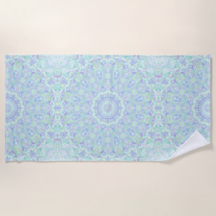 Psychedelic Colourful Pastel Ornate Hippie Mandala Beach Towel