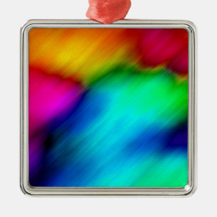Psychedelic Colours Metal Tree Decoration