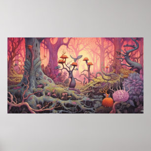 Psychedelic creature poster