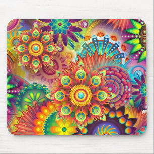 Psychedelic Customised Mousepad, Tie Dye Mouse Pad