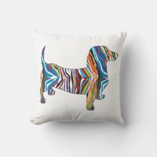 Psychedelic Dachshund Cushion