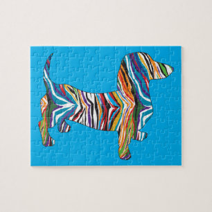 Psychedelic Dachshund Jigsaw Puzzle