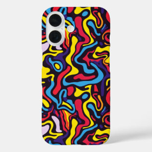 Psychedelic Dark Colour iPhone 16 Case