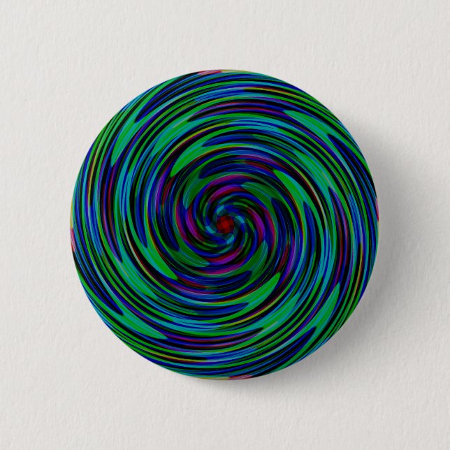 Psychedelic Dark Swirls 6 Cm Round Badge (Front)
