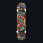 Psychedelic Deck for Skateboard<br><div class="desc">Make this Psychedelic Deck your own by adding your text. To access advanced editing tools, please go to "Personalize this template" and click on "Details", scroll down and press the "click to customize further" link.</div>