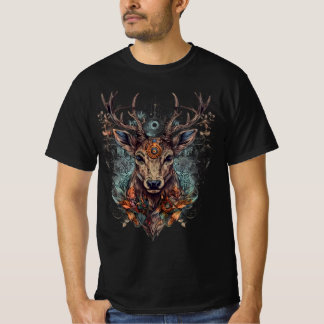 Psychedelic Deer Spirit Shirt – Tribal Animal Tote