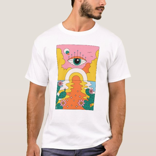 Psychedelic desert tshirt (Front)
