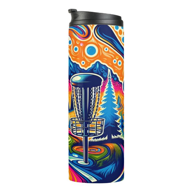 Psychedelic Disc Golf Course in the Mountains Thermal Tumbler (Rotated Right)