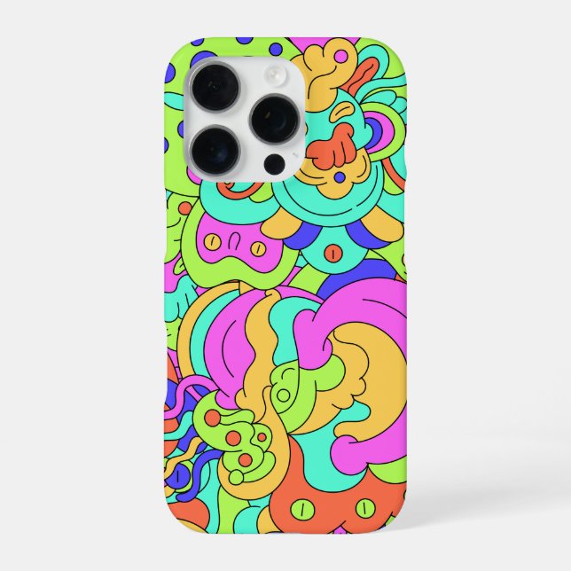 Psychedelic Distorted Faces Phone Case (Back)