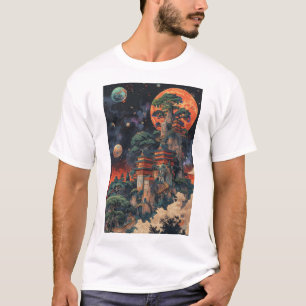 Psychedelic DMT Ukiyo-e Baobab Bonsai Tree T-Shirt