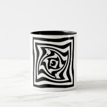 Psychedelic drawing with optical illusion effect.